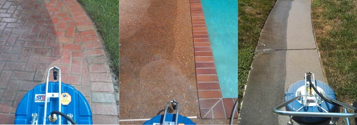 Picture of Knoxville power washing and cleaning surfaces before and after